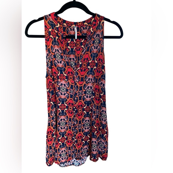 Free People Tops - Free People Get Together Printed Sleeveless Tunic Top Boho Size 4